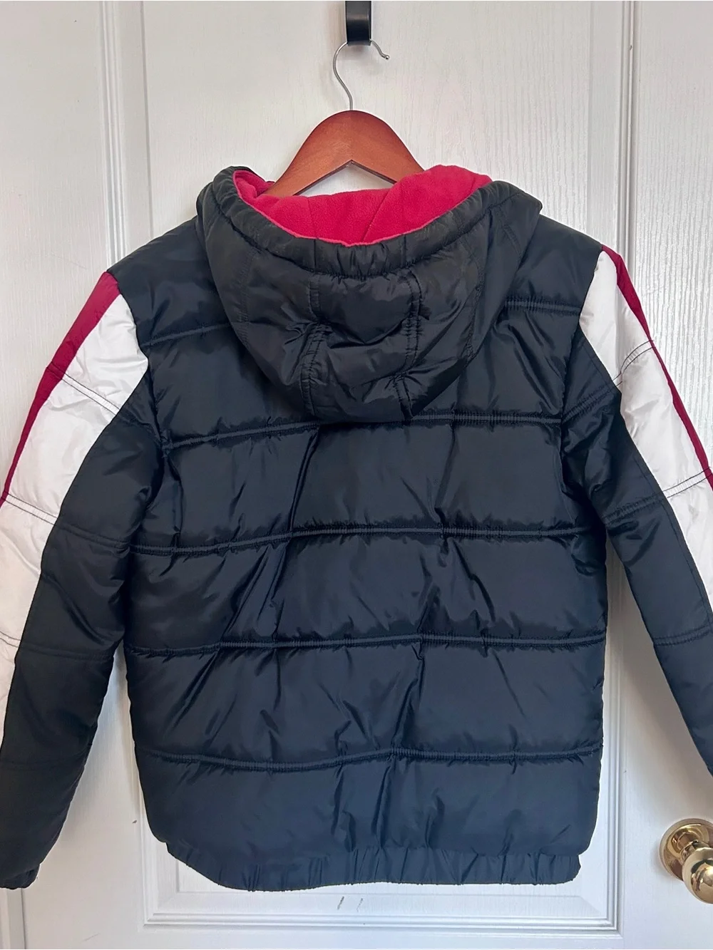 Jordan Kids Black, Red & White Puffer Jacket